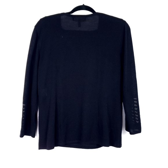 Escada 2 pc detailed tank black sweater set wool blend sz 40 like new condition - Picture 7 of 10